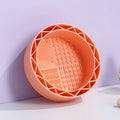 Silicone Makeup Brush Cleaner Scrubbing Pad & Cleaning Mat Brush Cleaner Pad QXL Orange