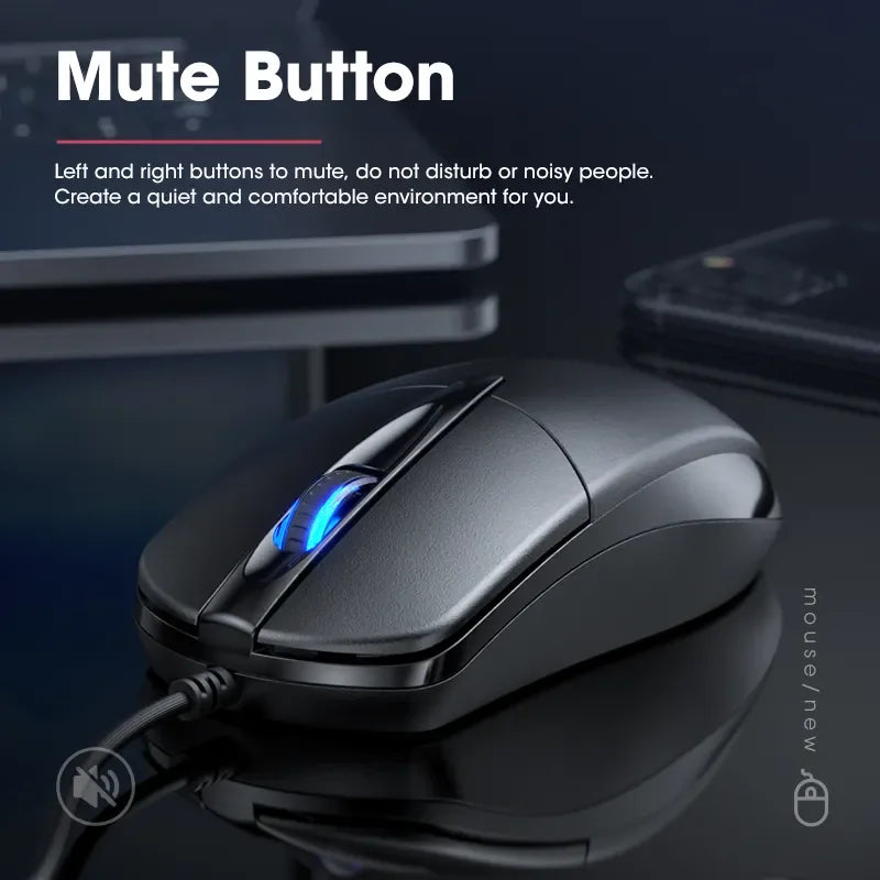 YITHOR USB Wired Optical Mouse 1200 DPI + Keyboard Brush Wired Optical Mouse QXL