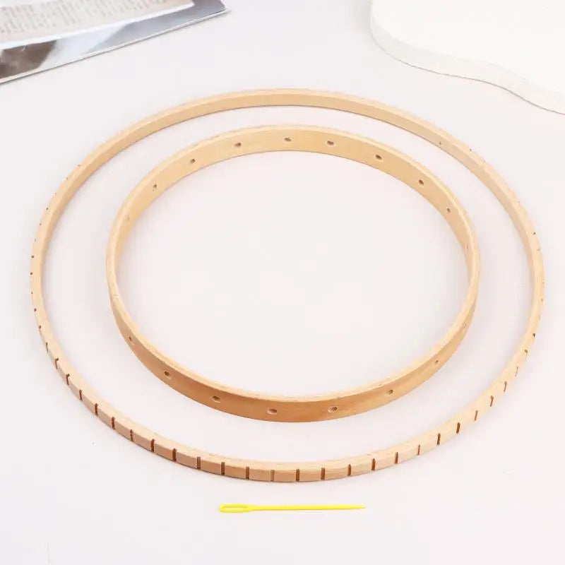 Wooden Weaving Loom Hoops 20cm & 30cm | DIY Craft Frame Weaving Loom Hoop QXL
