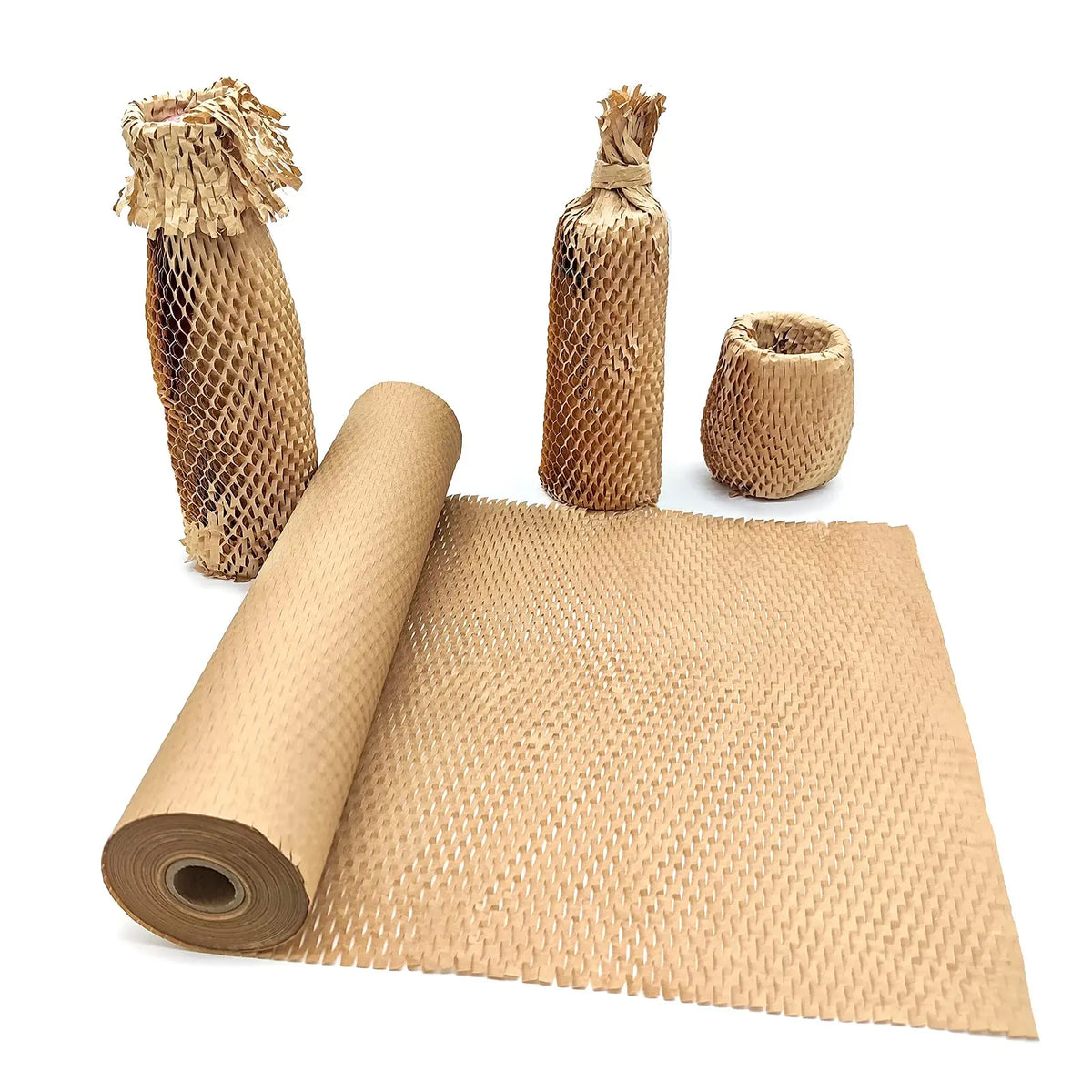Brown Kraft Honeycomb & Cushion Wrapping Paper Rolls Kraft Packing Paper QXL 1