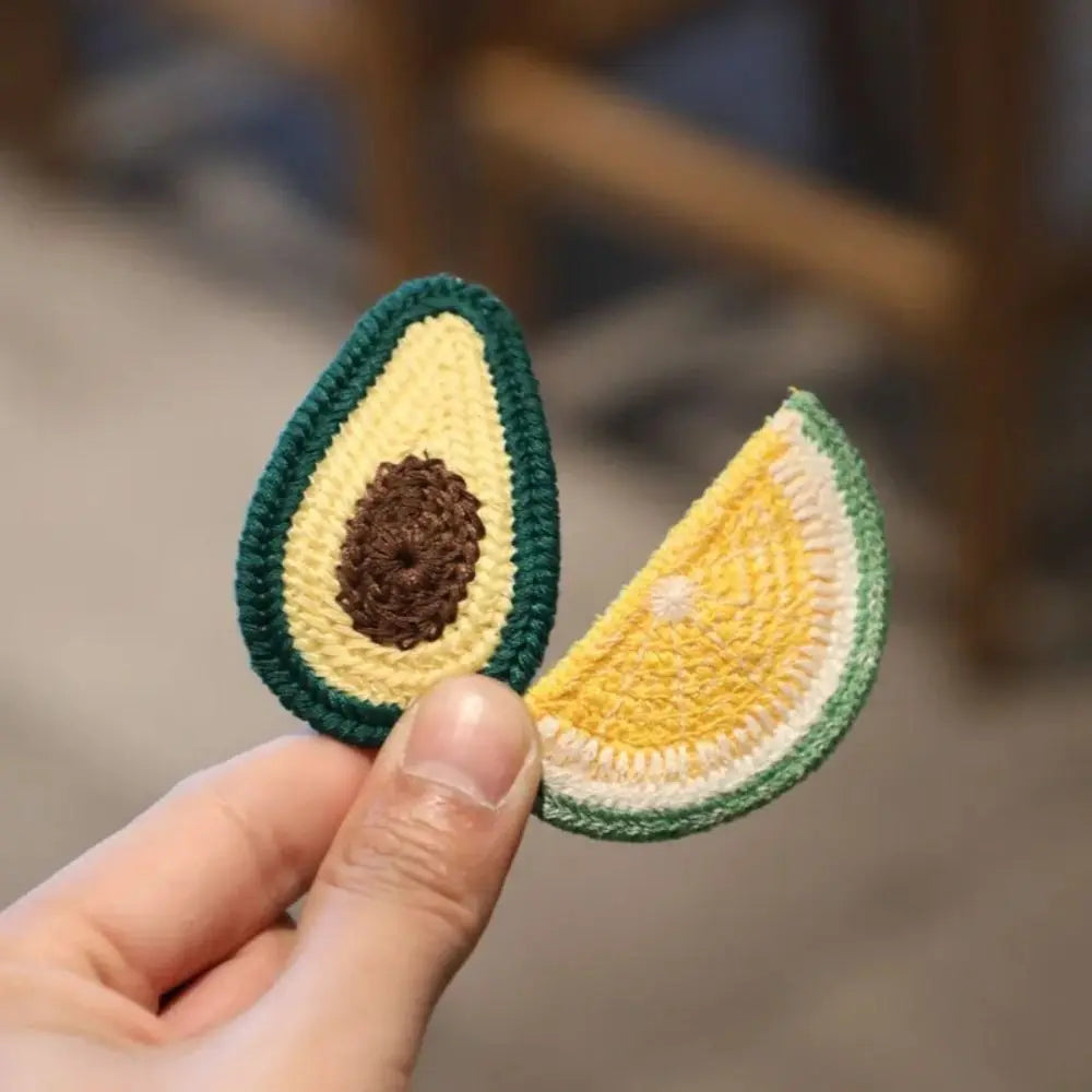 Knitted Plush Cartoon Fruit Hair Clip for Kids | BB Clip Kids Hair Clip QXL