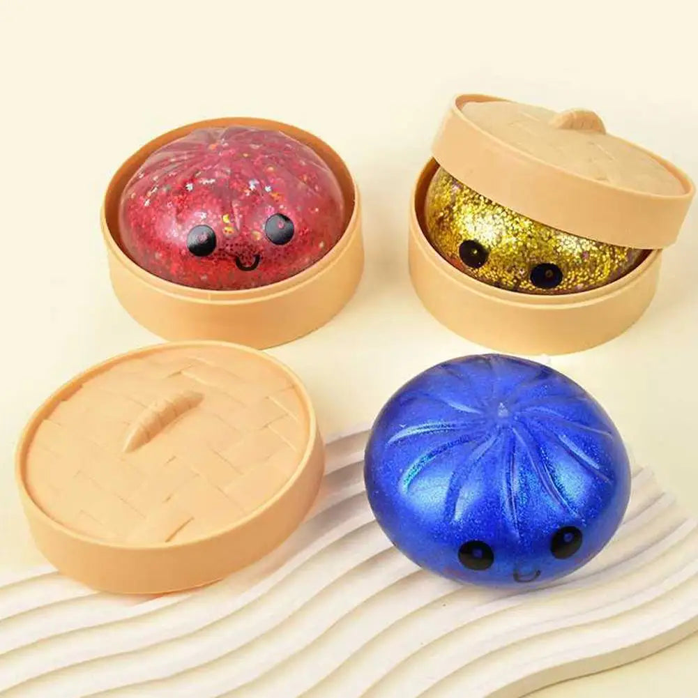 Dumpling Squishy Toy – Soft Slow-Rise Squeeze Toy Kids & Adults Squishy Fidget Toy QXL