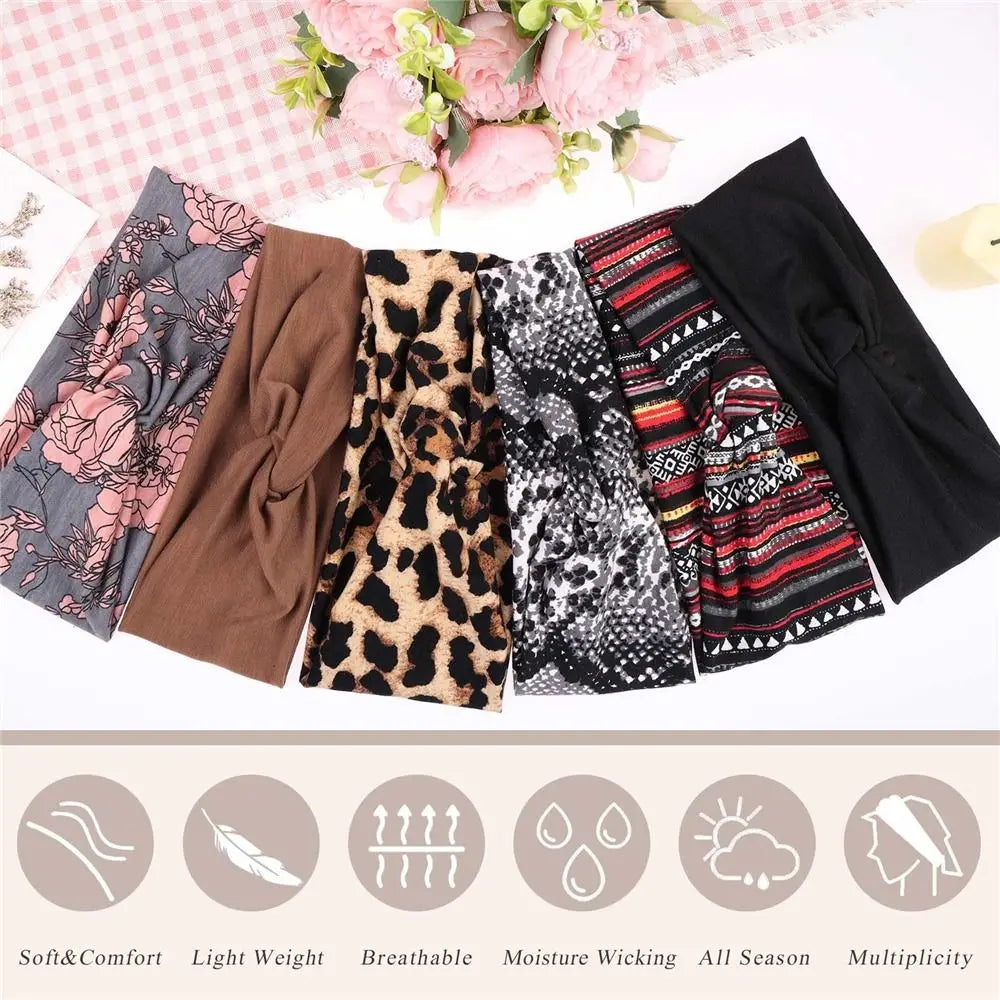 Women's Stretchy Printed Sport Headbands | Yoga & Gym Sport Headband QXL