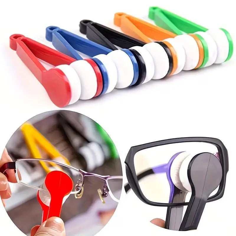 6-Pack Microfiber Eyeglass Cleaning Brush Set with Keychain Eyeglass Cleaning Brush QXL
