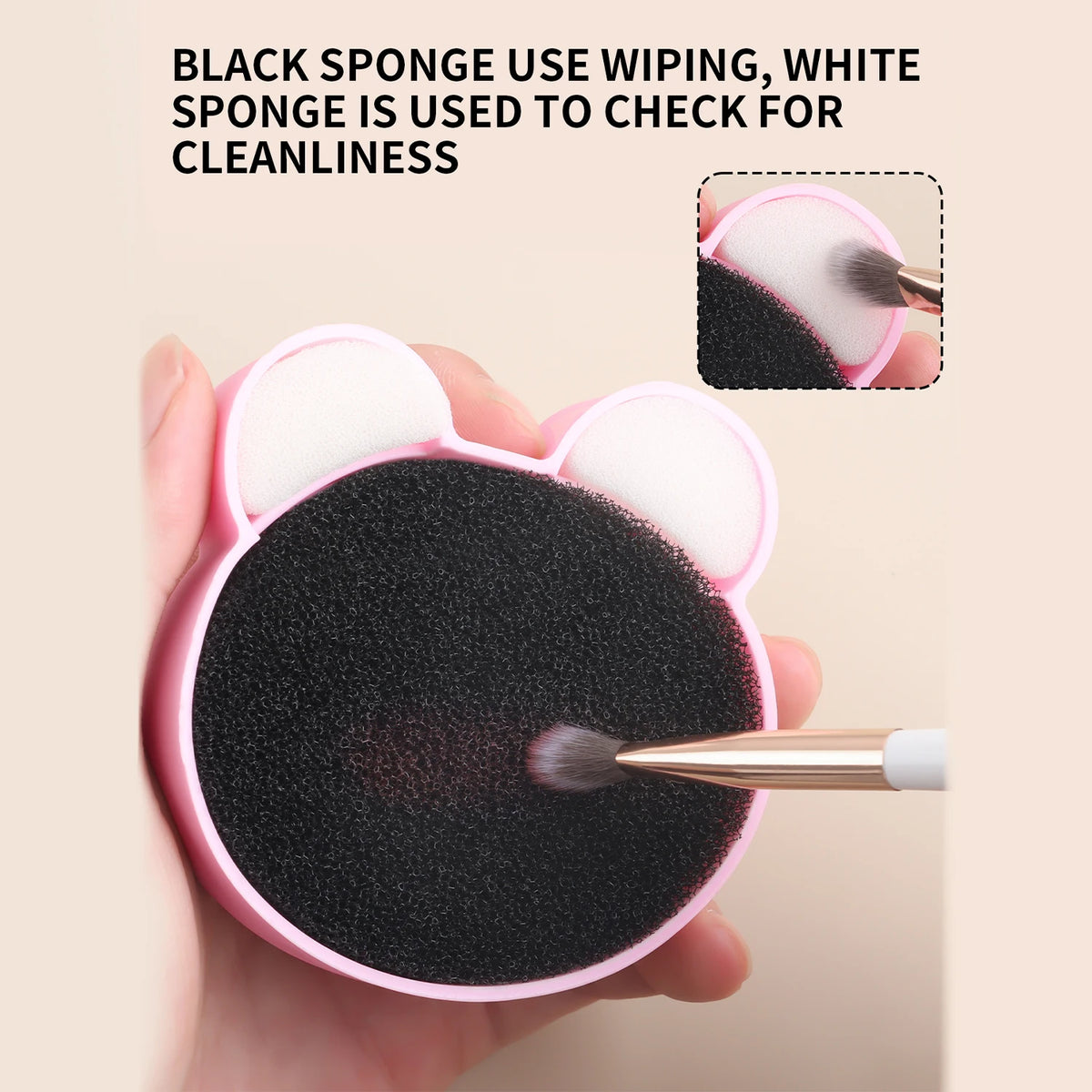 Bear-Shaped Silicone Makeup Brush Cleaner | Ronshadow Brush Cleaning Tool QXL