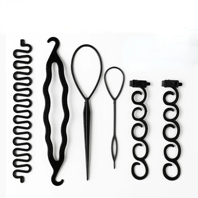 Topsy Loop Ponytail Hair Bun Maker & Braiding Tool Set Hair Styling Tool QXL