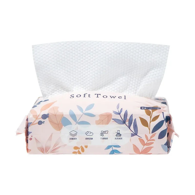 110-Pack Disposable Face Towels | Wet & Dry Makeup Remover Disposable Face Towels QXL