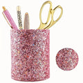 Bling Makeup Brush & Nail Art Pen Holder – Desk Organizer Makeup Brush Holder QXL Pink