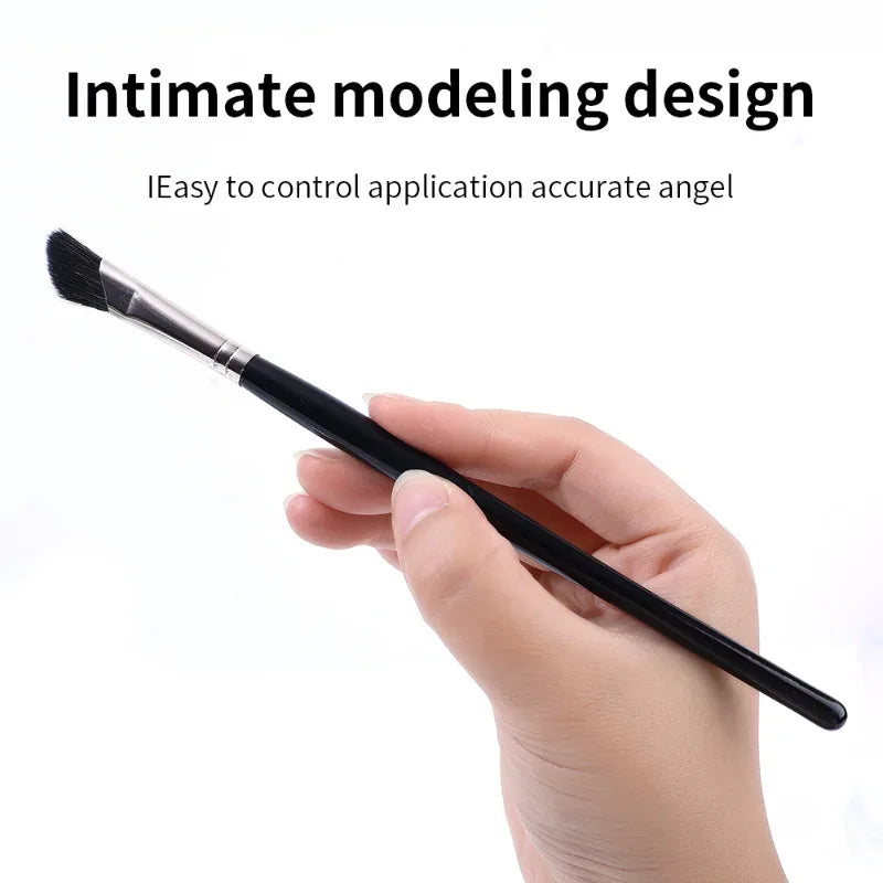 Angled Nose Contour & Eyebrow Brush | Soft Synthetic Makeup Makeup Contour Brush QXL