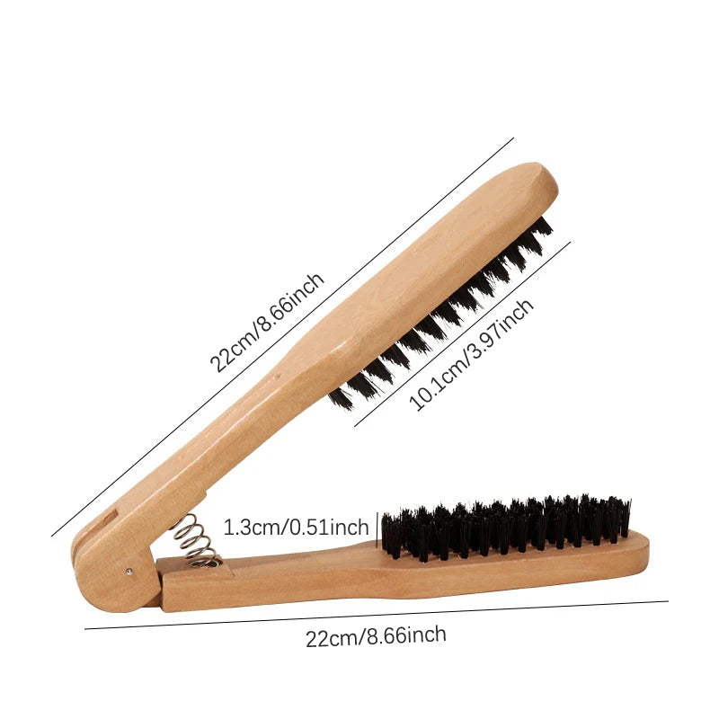 Double-Sided Anti-Static Hair Brush Comb | Wooden Handle Hair Brush Comb QXL