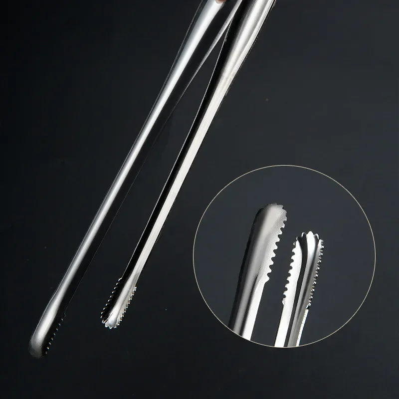 Stainless Steel BBQ Grill Tongs | Non-Slip Kitchen Food Clip BBQ Grill Tongs QXL