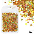 Holographic Star Nail Glitter Mix 3mm | Laser Sequins Art Nail Art Glitter QXL A2