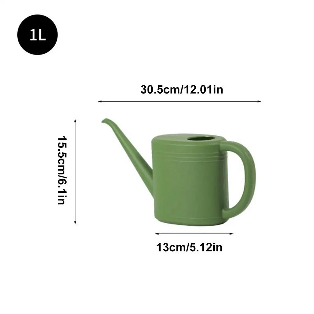 1L Long Spout Indoor Plant Watering Can | Portable & Lightweight Indoor Watering Can QXL Green