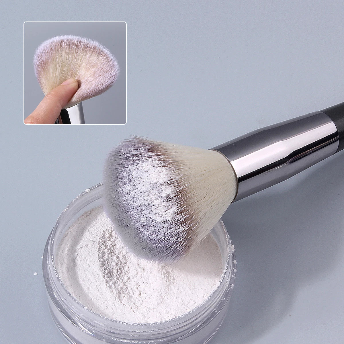 KOSSHOW 18-Pc Makeup Brush Set with Bag, Sponges & Puffs Makeup Brush Set QXL
