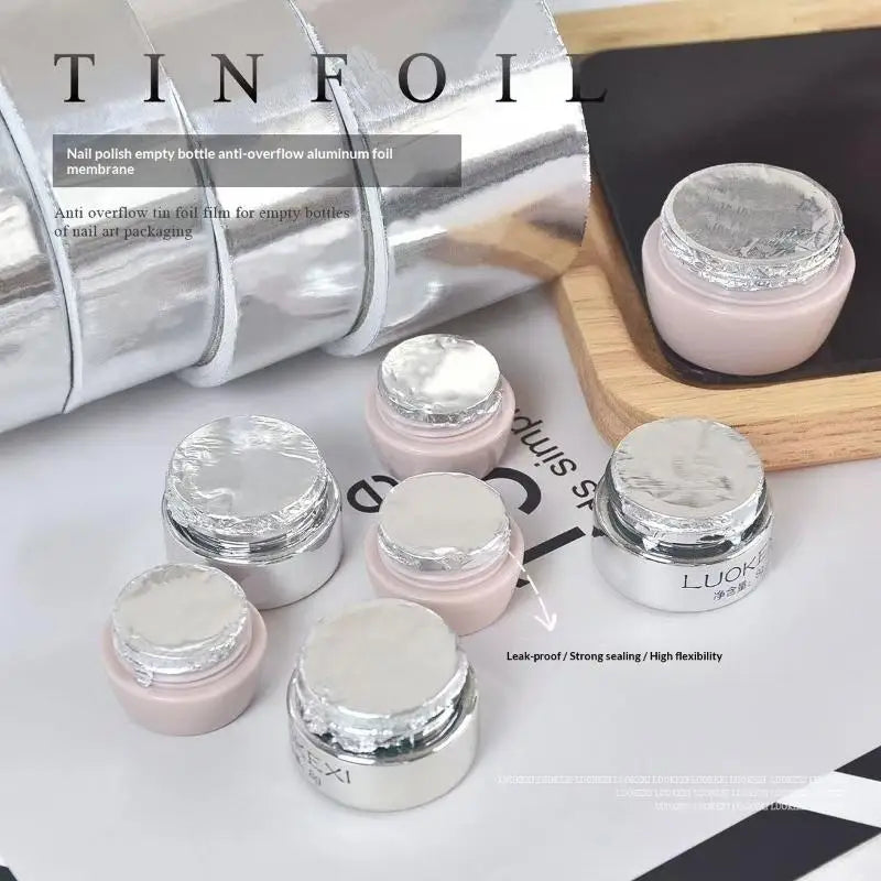 Aluminum Foil Sealing Membrane for Nail Art Jars | Leak-Proof Nail Container Seal QXL