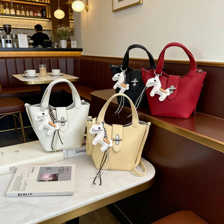 Luxury Leather Diaper Bag for Women | Elegant Vintage Style Leather Diaper Bag QXL