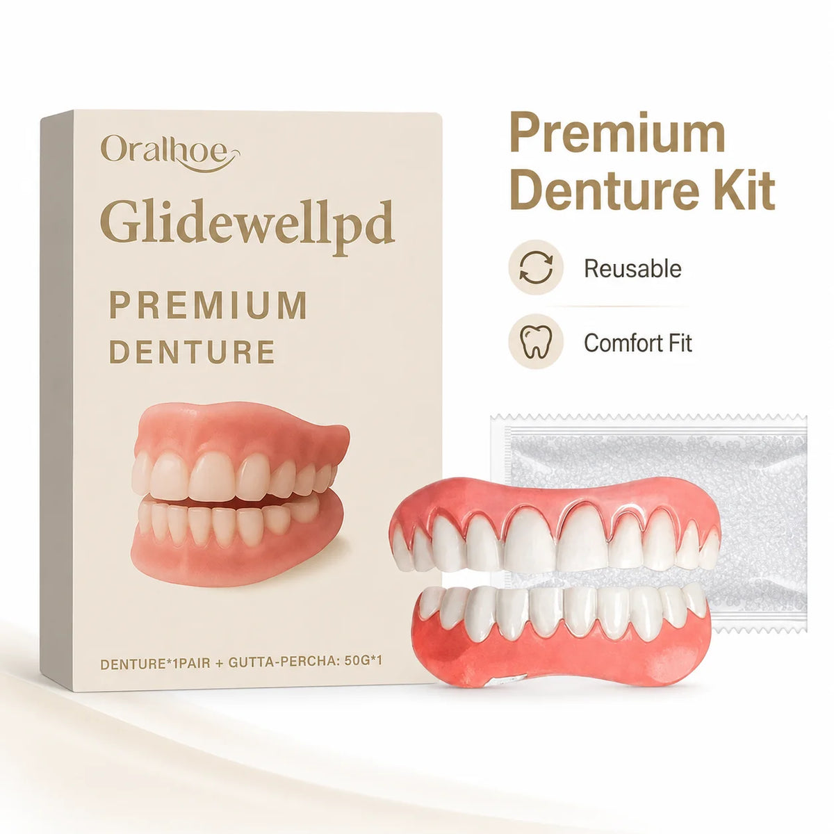 Reusable Silicone False Teeth Cover | Cosmetic Denture Set Cosmetic Denture Set QXL