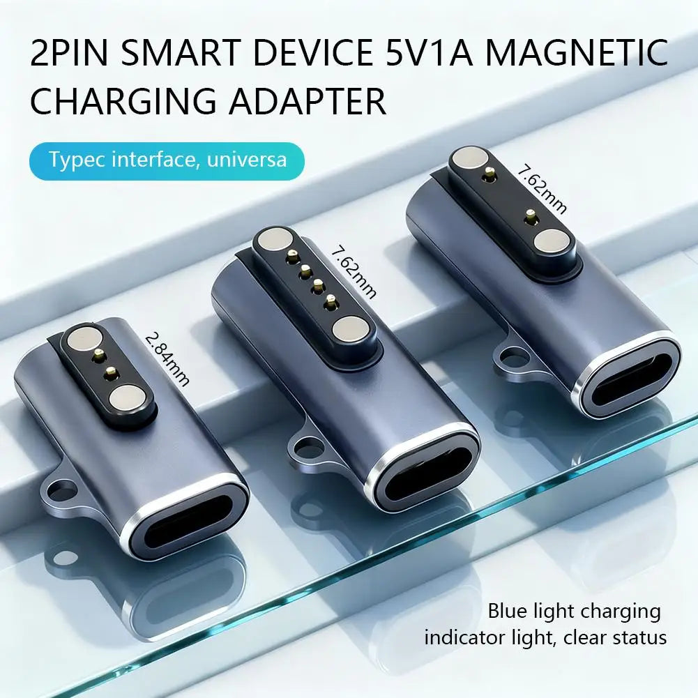 2-Pin 5V 1A Magnetic Charging Adapter 2.84mm & 7.62mm Magnetic Charging Adapter QXL