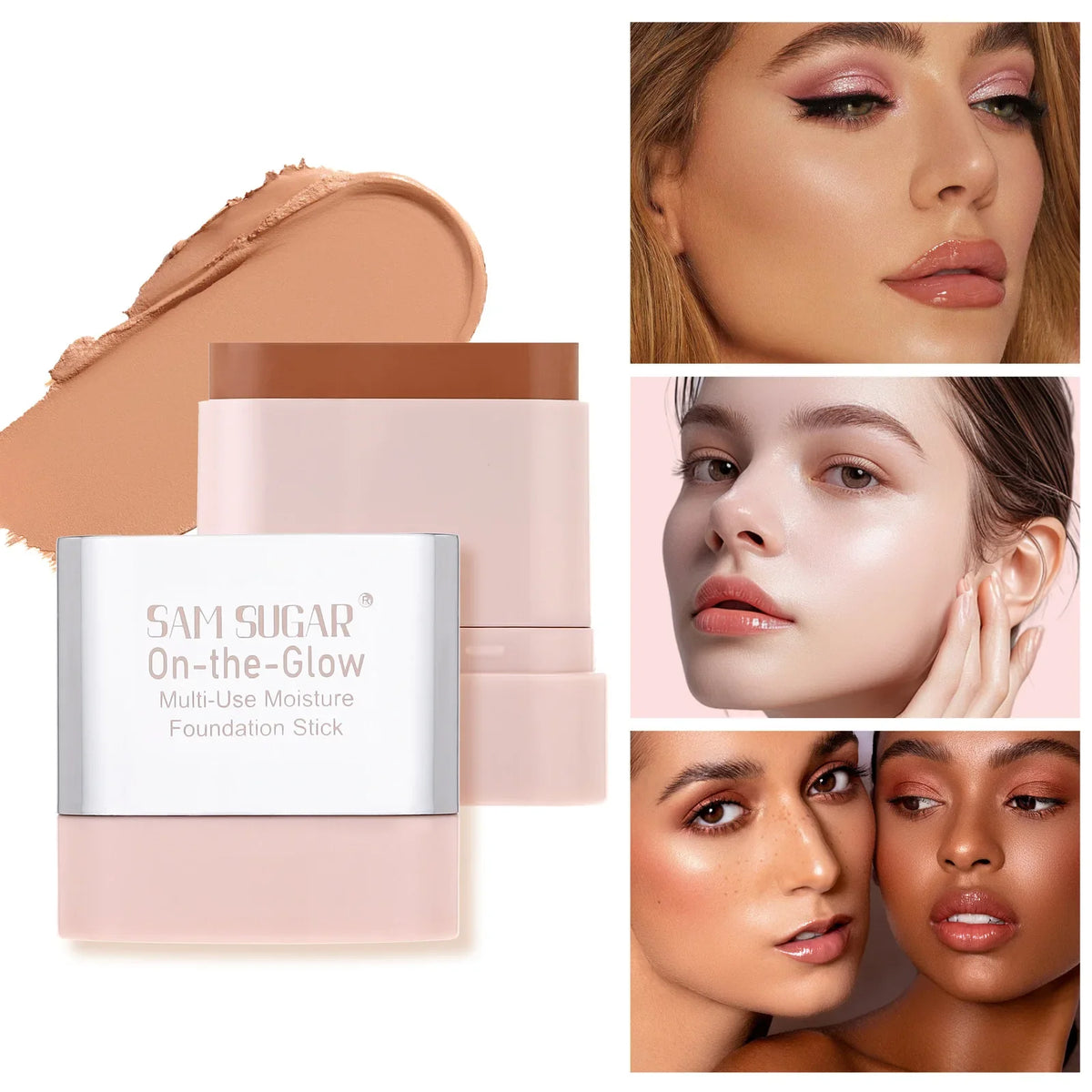 SAM SUGAR Moisture Foundation Stick – Waterproof Concealer Foundation Stick QXL