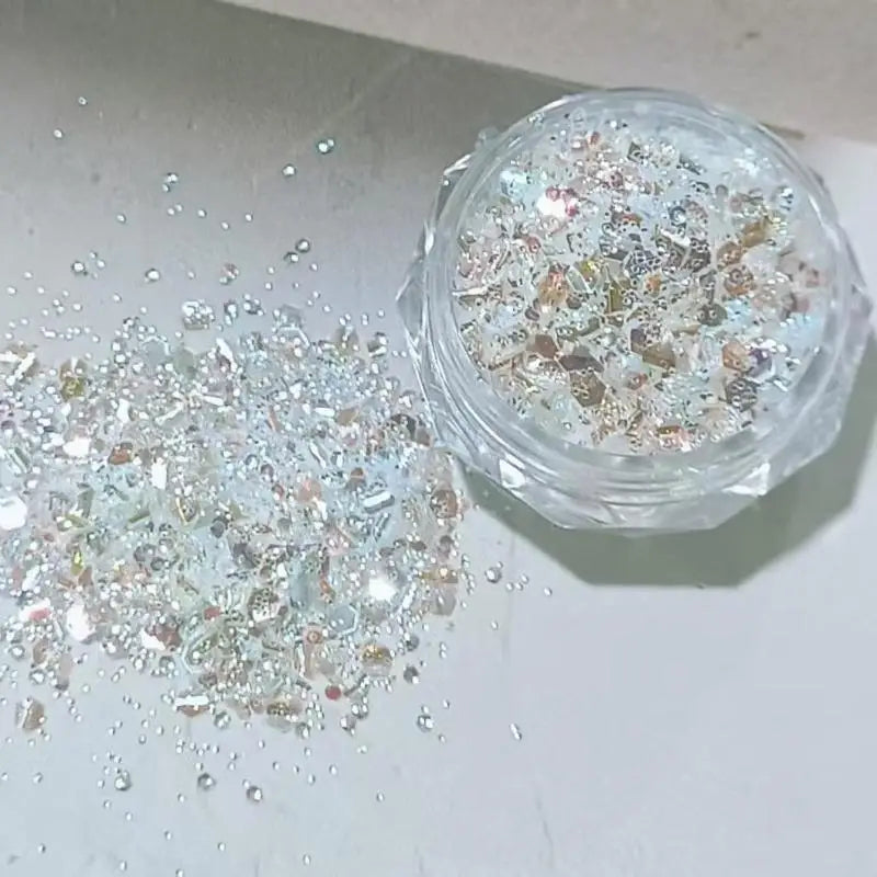 Glitter Nail Art Sequins | DIY Multicolor Nail Design Set Nail Art Sequins QXL 01