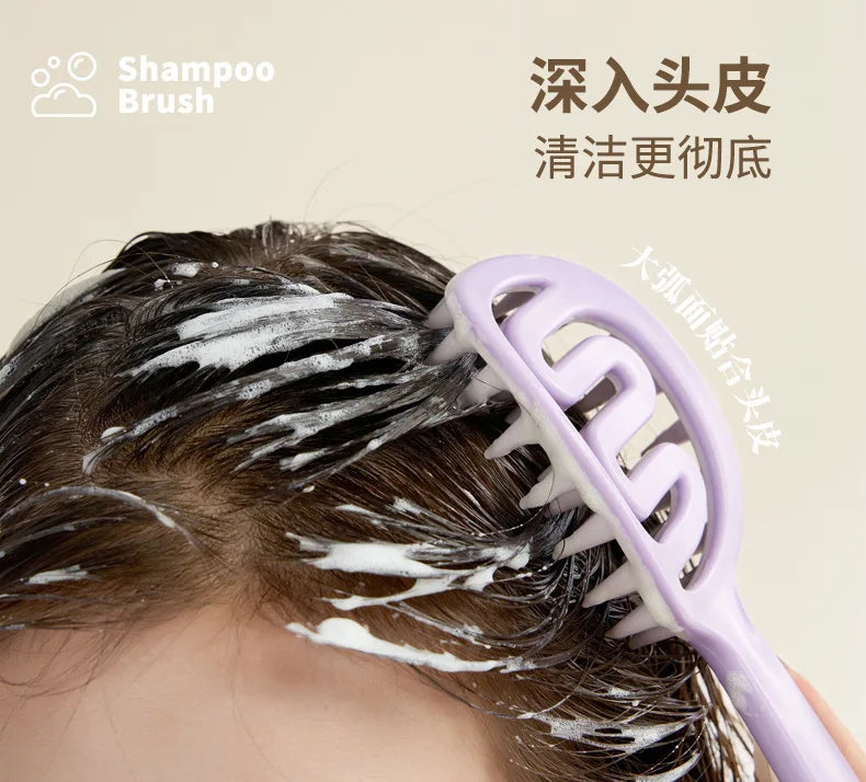 Soft Rubber Scalp Massage Shampoo Comb | ABS+TPR Brush Scalp Massage Comb QXL