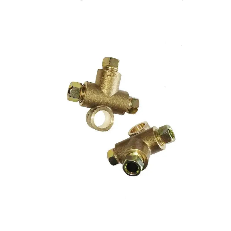 3-Way Brass Brake Tee Connector 3/16" M10 Pipe Fitting Brake Pipe Fitting QXL