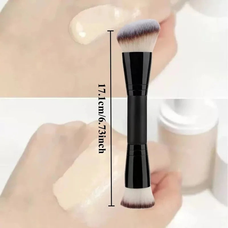 2-Pack Double-Ended Makeup Brush Set | Foundation & Contour Makeup Brush Set QXL
