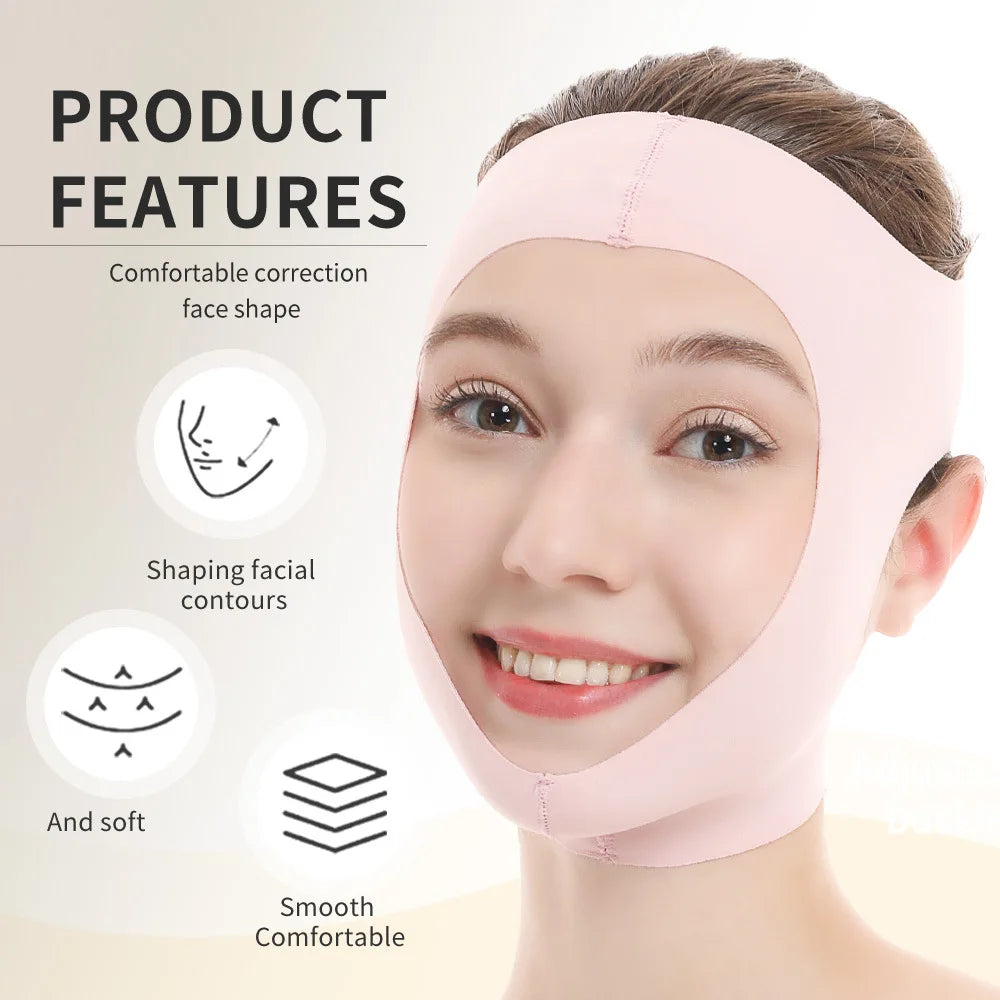 V-Line Face Lifting Band | Jawline Slimming Elastic Bandage Face Lifting Band QXL