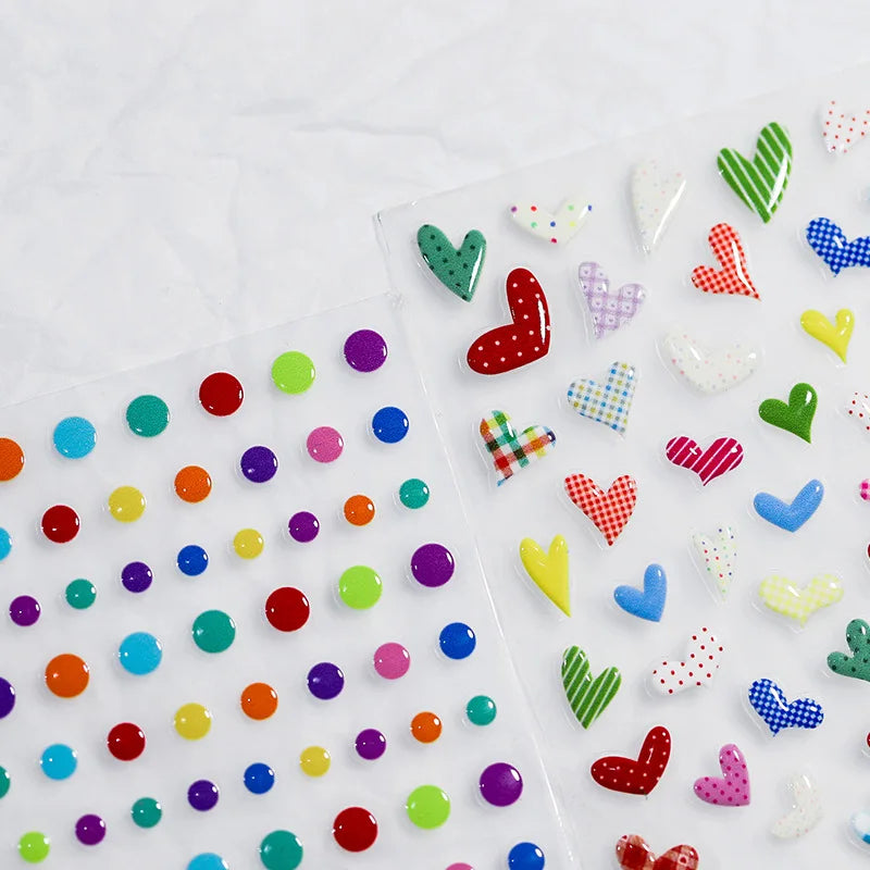 5D Cartoon Jelly Nail Art Stickers | Kawaii Self-Adhesive Decals Nail Art Stickers QXL