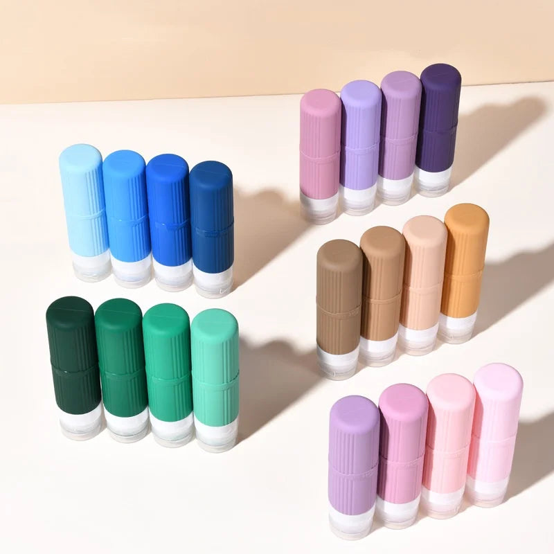 4-Pack Refillable Travel Bottles – Leak-Proof Squeeze Set Travel Bottle Set QXL