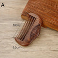 Pocket Sandalwood Fine-Tooth Comb | Anti-Static Hair & Beard Pocket Hair Comb QXL A