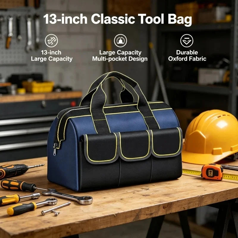 Heavy-Duty Electrician Tool Bag | Multi-Pocket Oxford 13–23" Electrician Tool Bag QXL