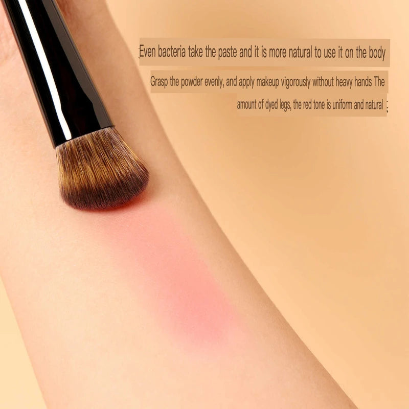 B65S Small Angled Blush Brush | Soft Wool Fiber & Wood Handle Angled Blush Brush QXL