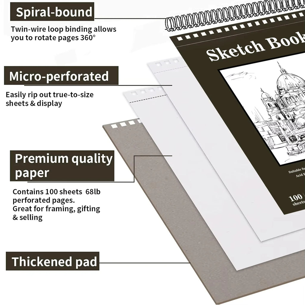 Professional Sketchbook Drawing Pad | Art Sketch Notebook Sketch Notebook QXL
