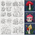 15-Pack Mushroom Water Soluble Stick & Stitch Embroidery Patterns Embroidery Stabilizer QXL AECH04-15402
