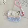 Floral Cotton Travel Pouch | Coin Purse & Cosmetic Organizer Travel Pouch QXL F