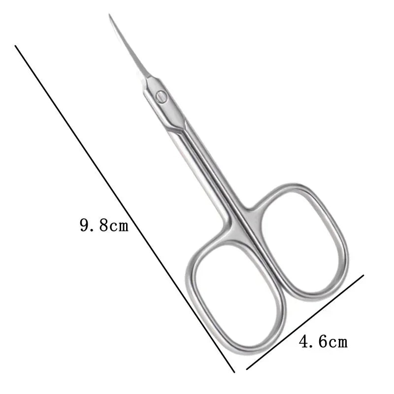 Stainless Steel Cuticle Scissors & Nail Nipper | Manicure Tool Cuticle Scissors QXL Silvery