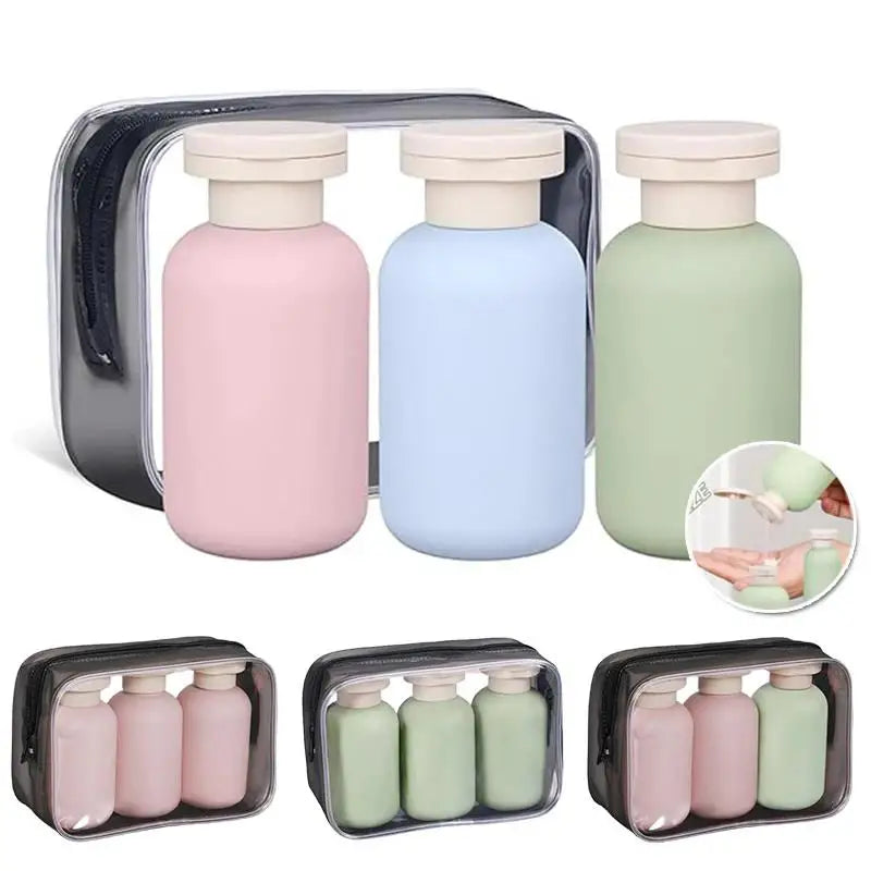 3-Pack 100ml Leakproof Travel Bottles | Refillable Squeeze Tubes Travel Bottle Set QXL