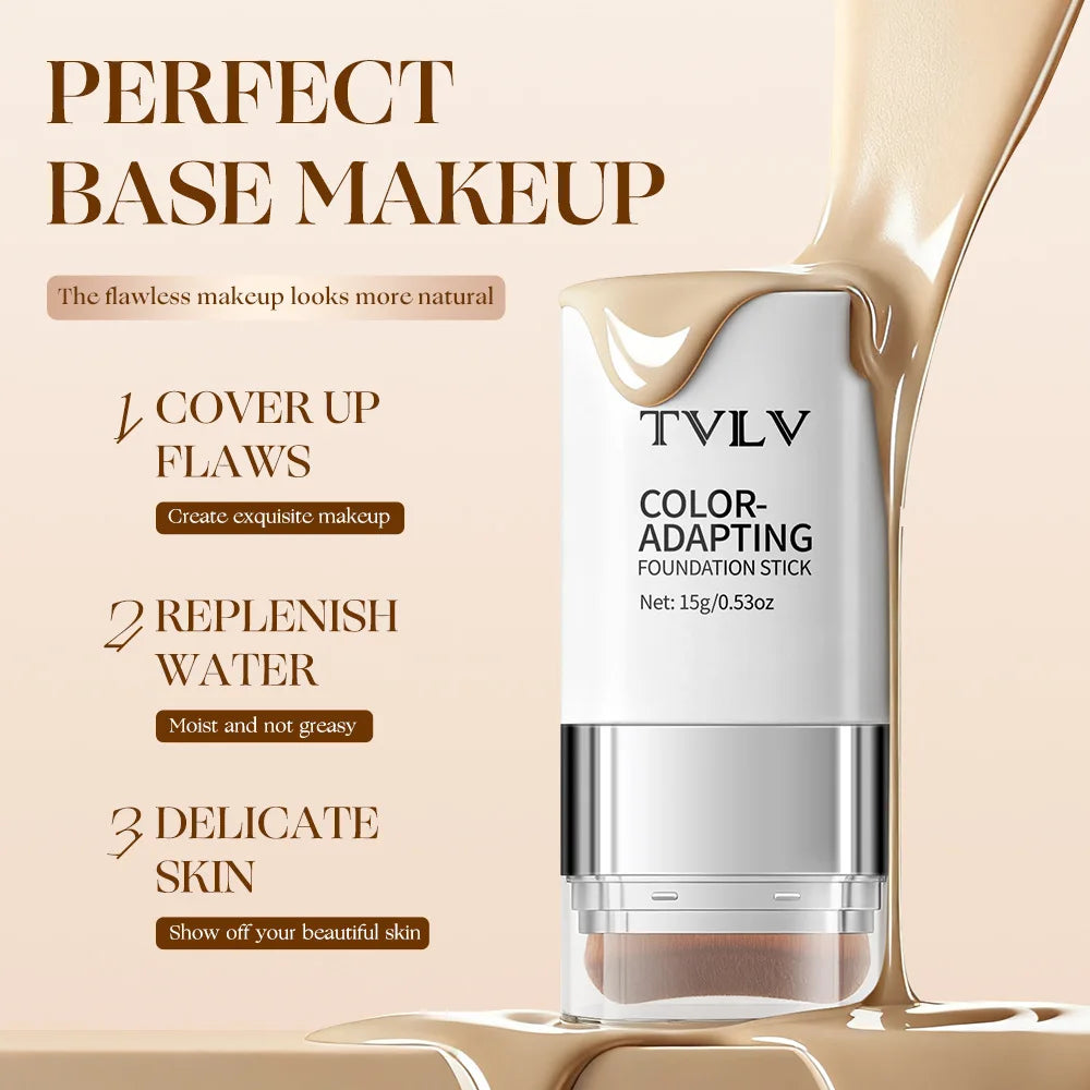 TVLV Color-Changing Foundation Stick | Dual-Head Lightweight Foundation Stick QXL
