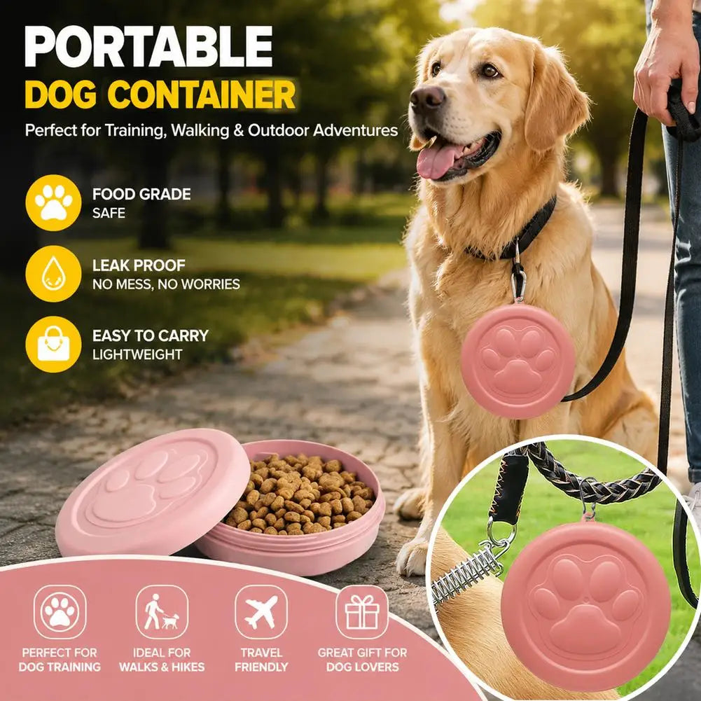 2-in-1 Travel Pet Bowl with Carabiner | Dog Food & Water Dish Travel Pet Bowl QXL