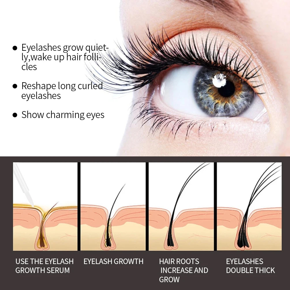 QIBEST Eyelash Growth Serum | Lengthening & Thickening Lash Enhancer Eyelash Growth Serum QXL