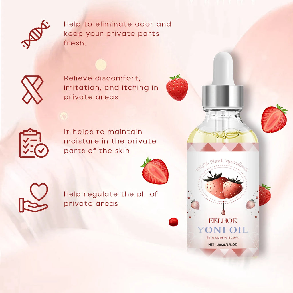 EELHOE Strawberry Yoni Oil – Plant-Based Intimate Care 30ml Intimate Care Oil QXL