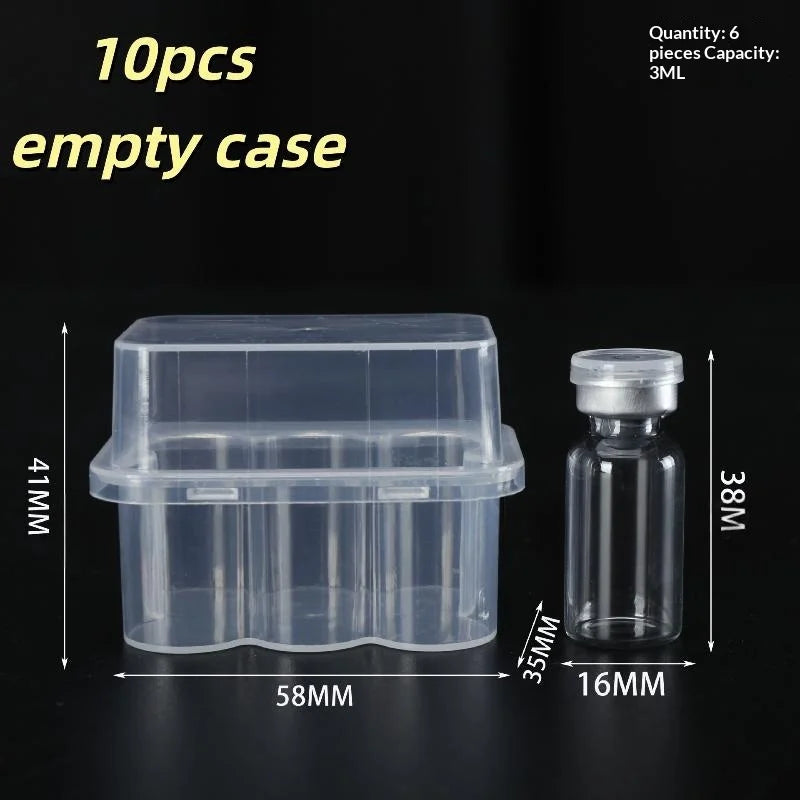 Stackable 3ml Vial Storage Box | Clear Freezer Organizer 4/10 Pack Vial Storage Case QXL A3