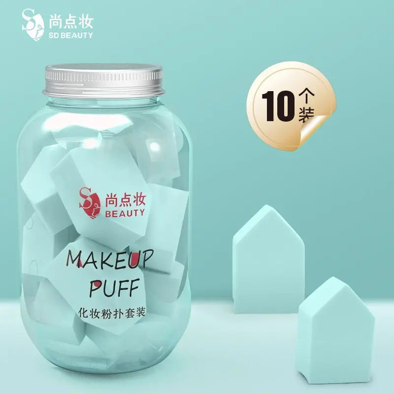 10-Pack Dry & Wet Makeup Sponge Puffs | Soft Beauty Blenders Makeup Sponge Puff QXL Blue