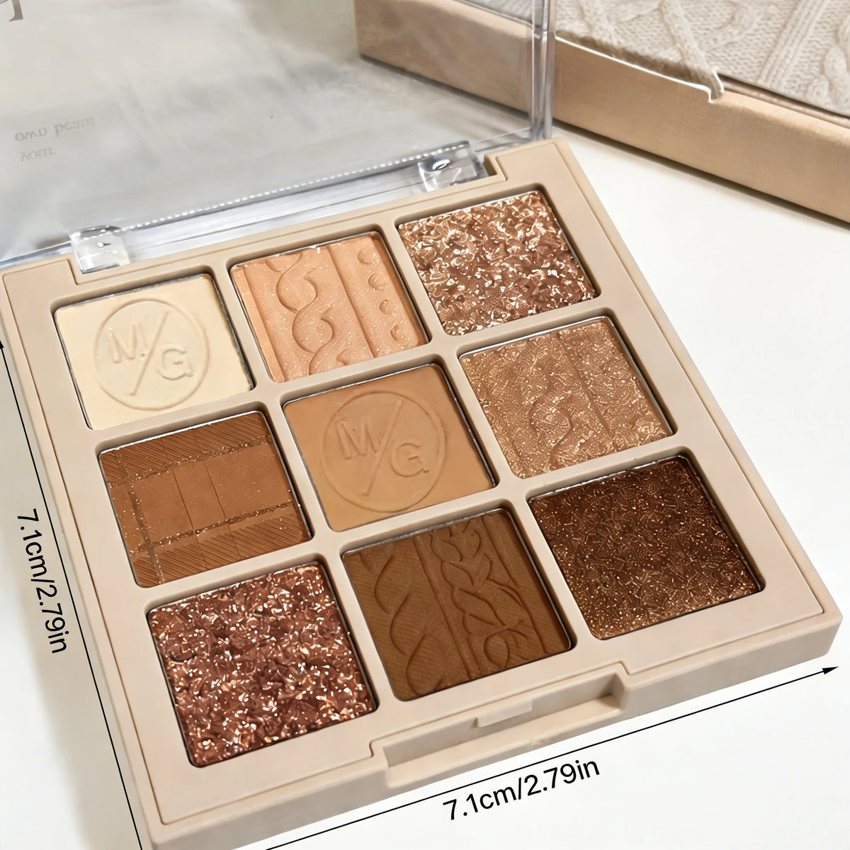 9-Color Earth Tone Eyeshadow Palette | Matte & Pearlescent Eyeshadow Palette QXL