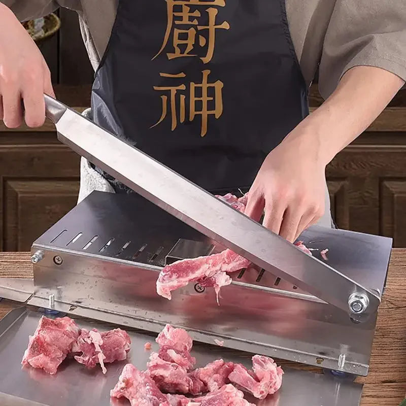 Stainless Steel Manual Meat & Bone Cutter Cleaver | S & M Meat & Bone Cleaver QXL