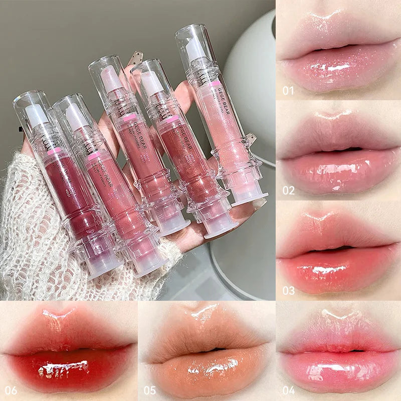 Gege Bear Ice Beet Glitter Lip Gloss | K-Beauty Hydrating Glitter Lip Gloss QXL