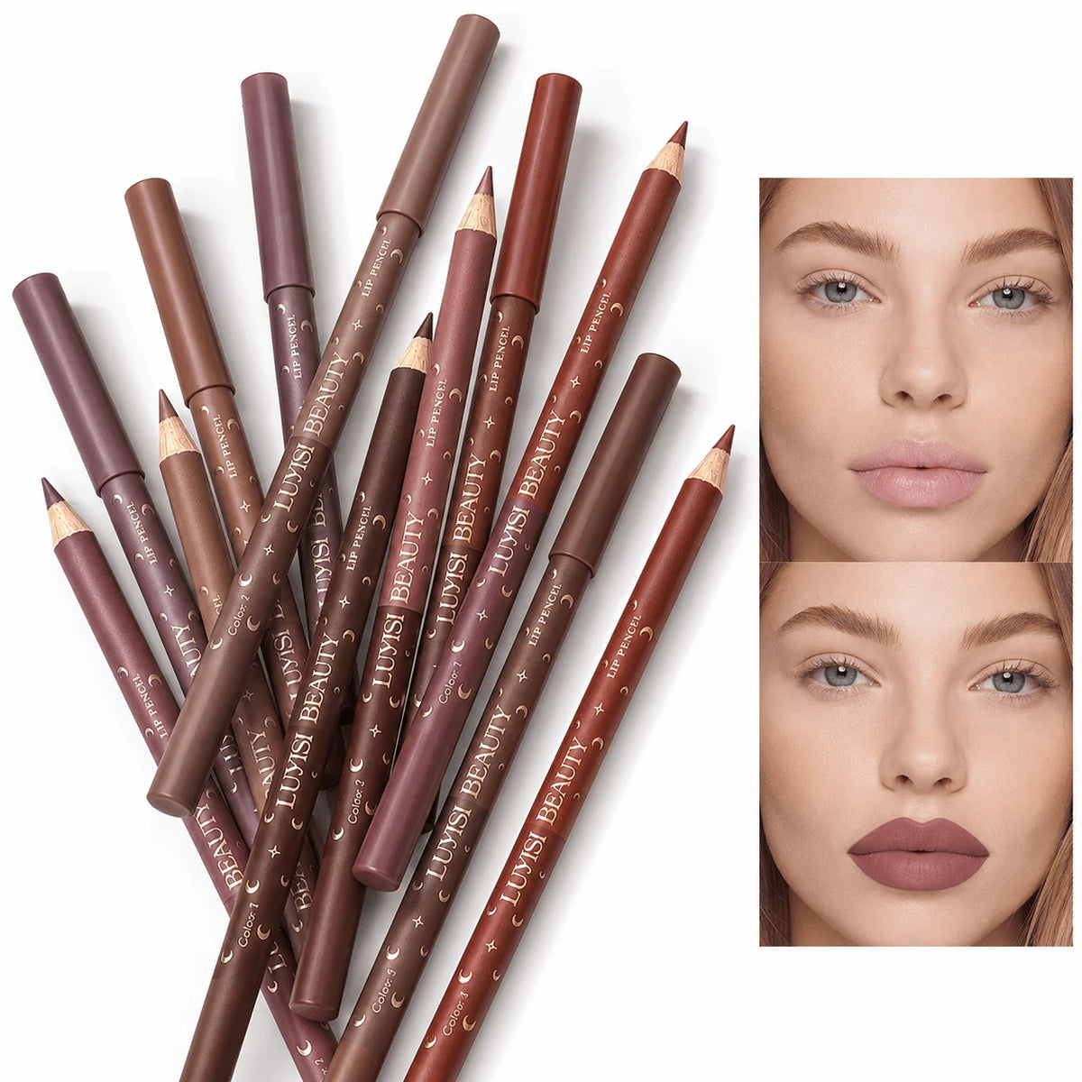 6-Piece Matte Waterproof Lip Liner Set | Velvet Long-Lasting Lip Liner Set QXL