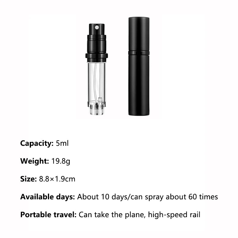 5ml Refillable Aluminum Travel Perfume Atomizer Spray Bottle Perfume Atomizer QXL