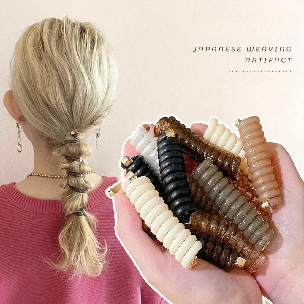 Gold Telephone Line Hair Ties | Elastic Ponytail Bands Elastic Hair Ties QXL